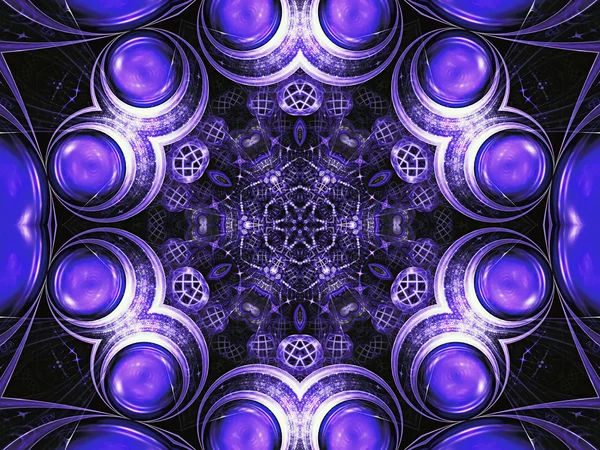 Mandala fractal en forme d'étoile, illustration numérique pour la conception graphique créative — Photo