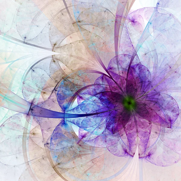 Papillon fractal abstrait coloré, illustration numérique pour la conception graphique créative — Photo
