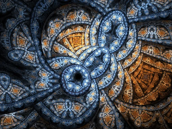 Abstracte fractal uurwerk textuur, digitale kunst voor creatieve grafisch ontwerp — Stockfoto