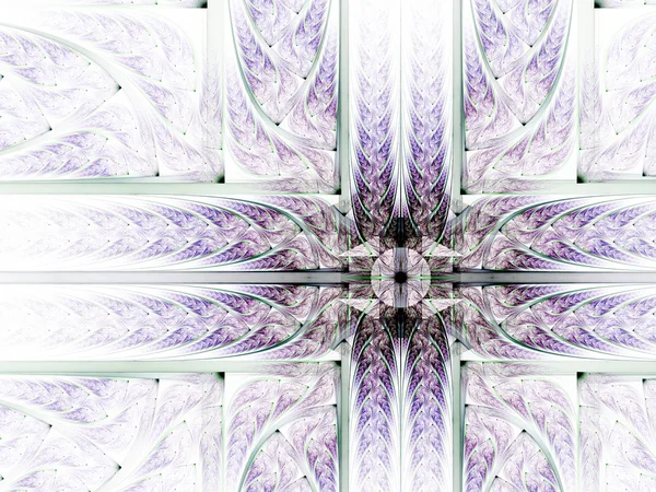 紫罗兰色的分形交叉，数码艺术作品的平面创意设计 — 图库照片