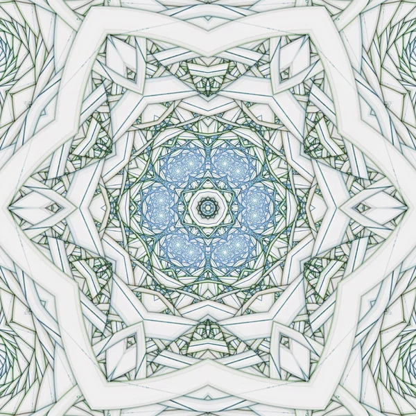 Abstract fractal stained glass mandala, digital artwork for creative graphic design — Zdjęcie stockowe