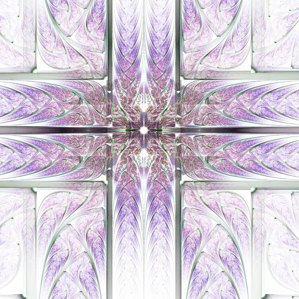 Light violet fractal cross, digital artwork for creative graphic design — Stockfoto