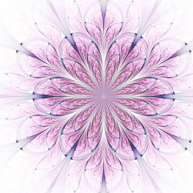 hafif pembe fraktal çiçek, yaratıcı grafik tasarım için dijital sanat