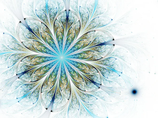 Fleur fractale légère, illustration numérique pour la conception graphique créative — Photo