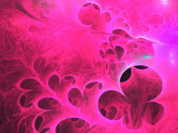 Borboleta fractal rosa ou flor, arte digital para design gráfico criativo — Fotografia de Stock