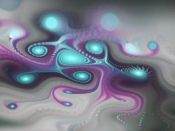 Coloful smoky fractal swirls, digital artwork for creative graphic design — Stock Photo, Image
