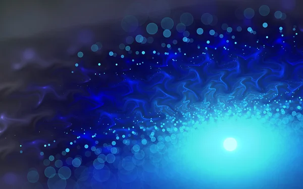 Dark blue fractal bokeh texture, digital artwork for creative graphic design — Stock Photo, Image