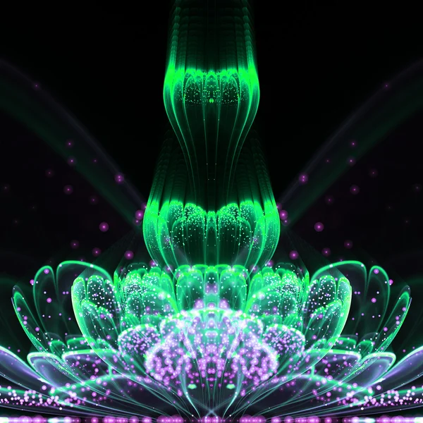 Fractal flower with pollen, digital artwork for creative graphic design — Stock fotografie