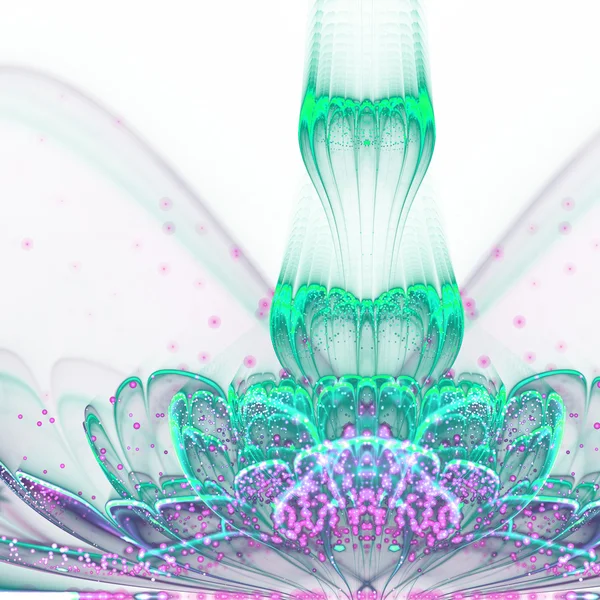 Light fractal flower, digital artwork for creative graphic design — Stock Photo, Image