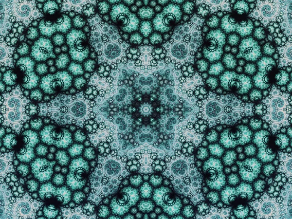 Abstrakt fraktale mandala, digital kunst til kreativt grafisk design - Stock-foto