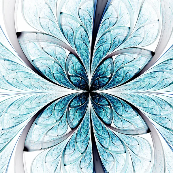 Borboleta fractal abstrata ou flor, obra de arte digital para design gráfico criativo — Fotografia de Stock