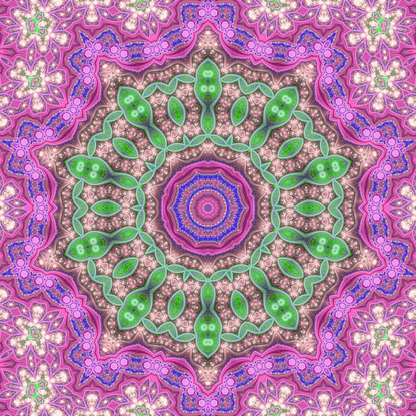 Mandala fractal roxa, arte digital para design gráfico criativo — Fotografia de Stock