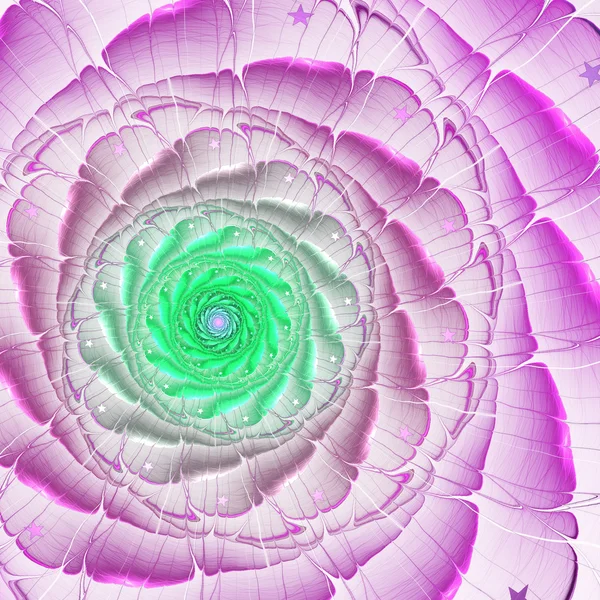 Light fractal flower, digital artwork for creative graphic design — Stock Photo, Image