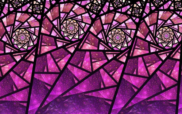 Mor fraktal doku spiral desenli, yaratıcı grafik tasarım için dijital sanat