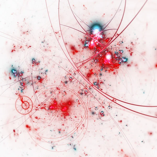 Ρολόι κόκκινο fractal, ψηφιακά έργα τέχνης για δημιουργική Γραφιστικής — Φωτογραφία Αρχείου