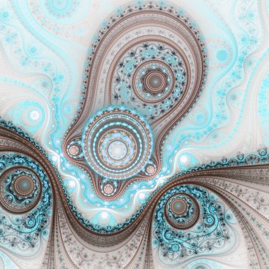 soyut fraktal clockwork, yaratıcı grafik tasarım için dijital sanat