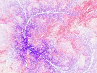 mor fraktal çiçek, yaratıcı grafik tasarımı için dijital sanat eseri