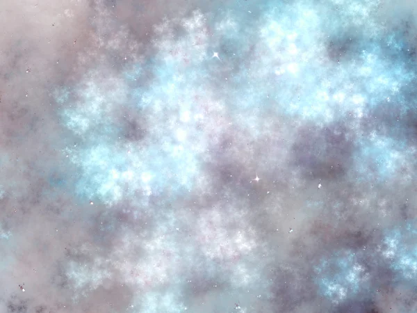 Nubes fractales con estrellas, obras de arte digital para el diseño gráfico creativo — Foto de Stock