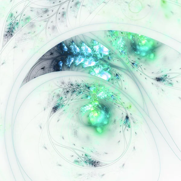 Green fractal plant, digital artwork for creative graphic design — Stok fotoğraf