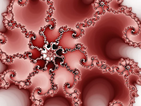 Kırmızı fraktal sarmal, yaratıcı grafik tasarım için dijital sanat — Stok fotoğraf