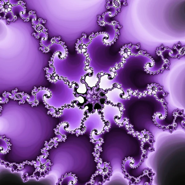 Padrão de redemoinho fractal roxo, arte digital para design gráfico criativo — Fotografia de Stock