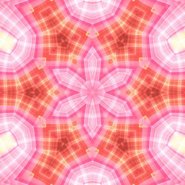 Pembe Soyut Fraktal mandala, yaratıcı grafik tasarım için dijital sanat