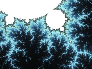 Mavi fraktal mandelbrot formül desen, yaratıcı grafik tasarım için dijital sanat