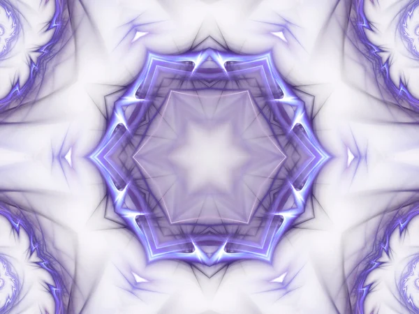 Mandala fractal azul sem costura, arte digital para design gráfico criativo — Fotografia de Stock