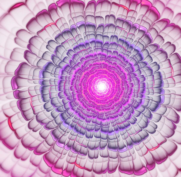 Flor fractal púrpura, obra de arte digital para el diseño gráfico creativo —  Fotos de Stock