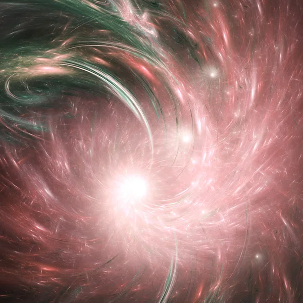 Galáxia fractal rosa, arte digital para design gráfico criativo — Fotografia de Stock