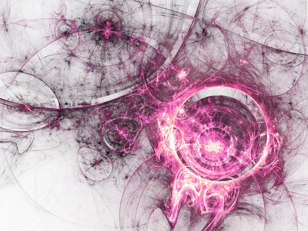 Reloj fractal púrpura, obra de arte digital para el diseño gráfico creativo — Foto de Stock