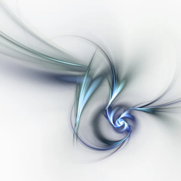 Гладкая синяя фрактальная завихрение, цифровые произведения искусства для творческого графического дизайна — стоковое фото