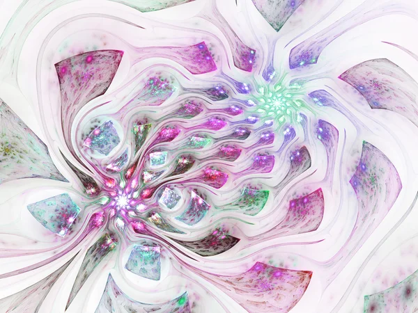 Light purple tinted fractal swirls, digital artwork for creative graphic design — Zdjęcie stockowe