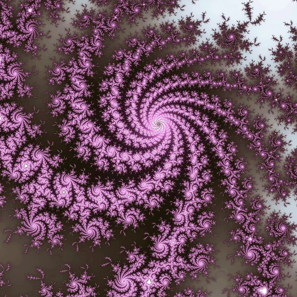 Spirale fractale rose, illustration numérique pour la conception graphique créative — Photo