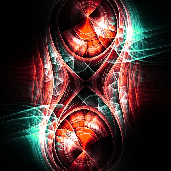 Abstract fractal hourglass, digital artwork for creative graphic design — Stockfoto