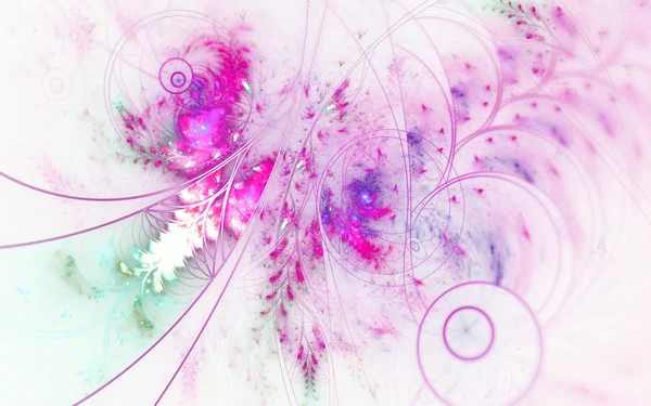 Planta o flor fractal alienígena, obra de arte digital para el diseño gráfico creativo — Foto de Stock
