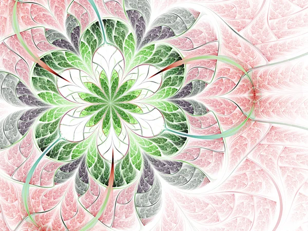 Lichte fractal bloem, digitale kunst voor creatieve grafisch ontwerp — Stockfoto