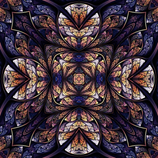 Abstract fractal mandala, digital artwork for creative graphic design — Stock Photo, Image