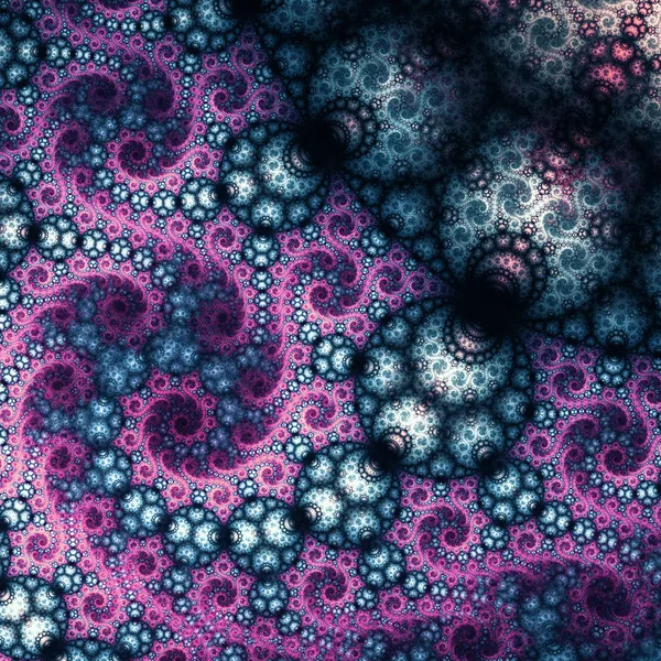 Violet motif tourbillonnant fractale, illustration numérique pour la conception graphique créative — Photo