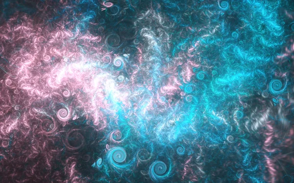 Розовая и голубая фрактальная вихревая текстура, цифровые произведения искусства для творческого графического дизайна — стоковое фото