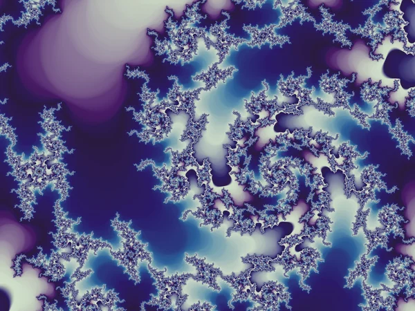 Texture a spirale frattale blu, opere d'arte digitali per un design grafico creativo — Foto Stock