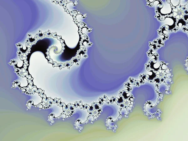 Light blue fractal swirly pattern, digital artwork for creative graphic design — ストック写真