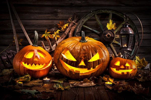 Halloween citrouille tête Jack lanterne — Photo