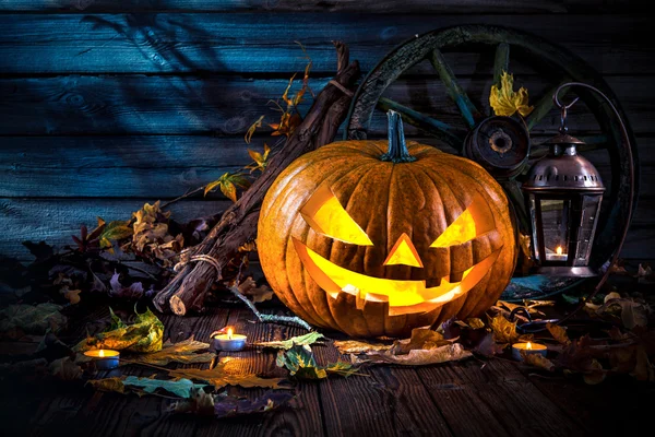 Halloween abóbora cabeça jack lanterna — Fotografia de Stock