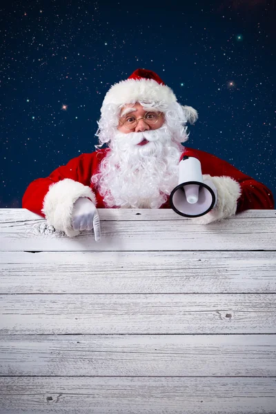 Noel Baba boş oturum açma işaret — Stok fotoğraf