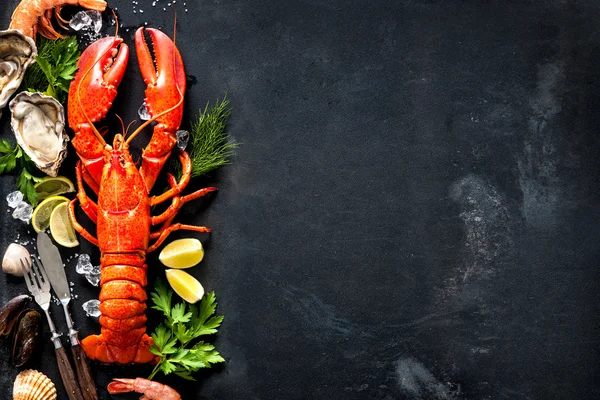 Shellfish plate of crustacean seafood — Stock Photo, Image