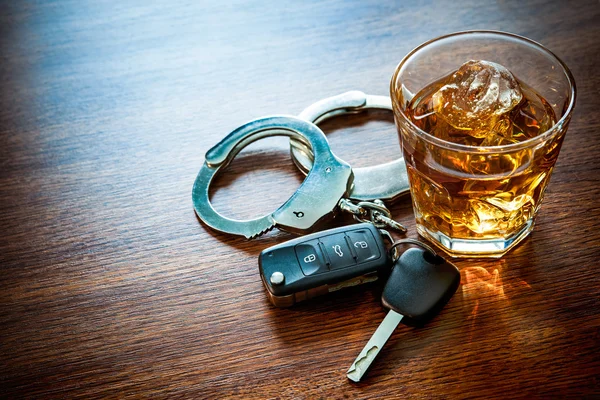 Nicht trinken und Auto fahren — Stockfoto