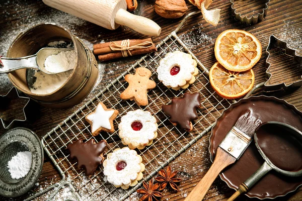 Christmas baking background — Stock Photo, Image