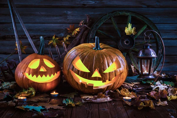 Halloween zucca testa jack lanterna — Foto Stock
