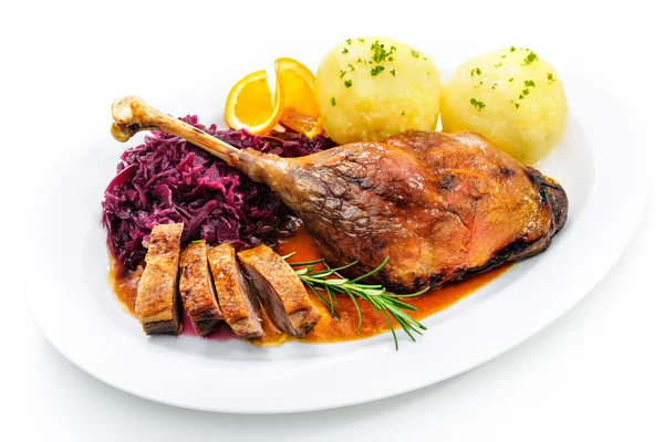 Christmas goose leg — Stock Photo, Image